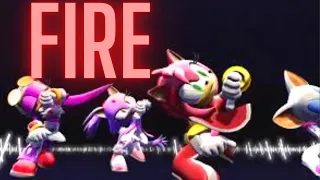 Amy,Blaze,Wave,Rouge//MMD//Blackpink Fire