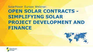 Webinar: Open Solar Contracts - Simplifying Solar Project Development