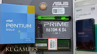 intel Pentium GOLD G7400 ASUS PRIME H610M-K D4 CSM Apacer SATA SSD Simple Cheapest Desktop PC Build