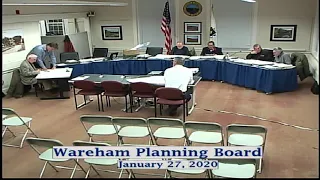 Wareham Planning Board Meeting 1-27-2020