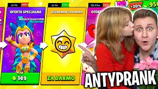 💖SPEŁNIAM WSZYSTKIE PRAGNIENIA mojej DZIEWCZYNY w BRAWL STARS! *NOWE SKINY i LEGENDA!* (ANTY PRANK)