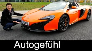 McLaren 650S Spider FULL REVIEW test driven V8 650 hp convertible/cabriolet - Autogefühl
