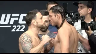 UFC 222: Frankie Edgar vs. Brian Ortega Weigh-In + Staredown