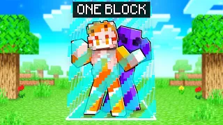 Minecraft But We’re LOCKED in ONE BLOCK!