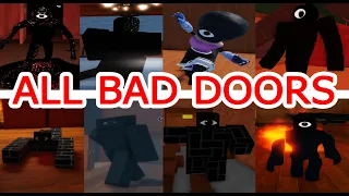 SEEK LEVEL FROM ALL BAD DOORS GAMES! DOORS BUT BAD ROBLOX