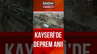 Kayseri'de deprem anı güvenlik kamerasına böyle yansıdı