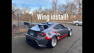 Wing install on the BRZ