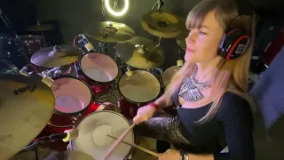 SAXON - Great White Buffalo (drum cover by Kate Leschenko)