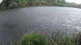 Успокаивающие звуки дождя на озере