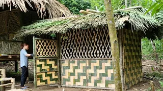 Girl build the most beautiful bamboo kitchen, Bamboo house 2022