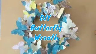 DIY Paper Butterfly Wreath