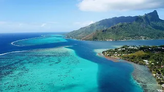 Best of Tahiti: 3 Hours of Scenic Drone Footage with Beach Wave Sounds