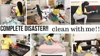 COMPLETE DISASTER!! // CLEAN WITH ME // CLEANING MOTIVATION // Jessica Tull cleaning