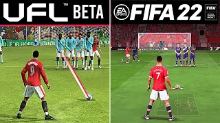 UFL vs FIFA 22 GAMEPLAY COMPARISON