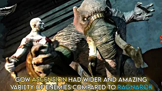 GOD OF WAR ASCENSION HAD WIDER AND AMAZING VARIETY OF ENEMIES COMPARED TO RAGNAROK | GOW ASCENSION