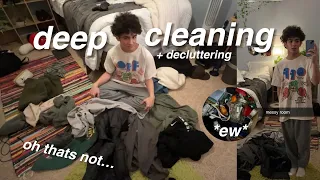 cleaning + decluttering my room because my mom told me to | clean with me