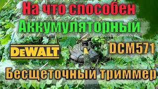 🌿 Аккумуляторный триммер DeWALT DCM571 FlexVolt через 2 года использования, мощность газонокосилки