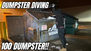 We Searched 100 Dumpsters, Here's What We Found Dumpster Diving!!