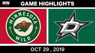 NHL Highlights | Wild vs. Stars – Oct. 29, 2019