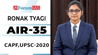 Ronak Tyagi, AIR - 35, CAPF (UPSC 2020), Mock Interview