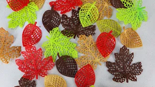 Hojas con pasta cigarrillo para decorar postres/ Leaves with cigarrette paste to decorate desserts