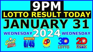 9pm Lotto Result Today January 31 2024 (Wednesday)