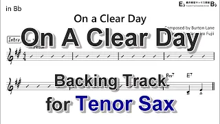 On A Clear Day - Backing Track with Sheet Music for Tenor Sax