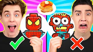 Рисуем Блинами Челлендж 🥞 PANCAKE ART 🥞 ВЫБЕРИ ЛУЧШИЙ БЛИН ! Учимся рисовать ЭМОДЖИ DIY ТЕСТОМ !