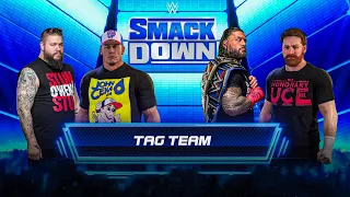 WWE 2K22 John Cena, Kevin Owens, vs Roman reigns, & Sami Zayn, | Tag Team Match SmackDown | PS5 4K