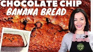 Chocolate chip banana bread homemade recipe that isn’t just delish, but insanely easy.