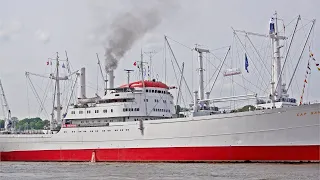 PORT ENTRY PARADE 835 YEARS BIRTHDAY PORT OF HAMBURG - 4K SHIPSPOTTING HAMBURG MAY 2024