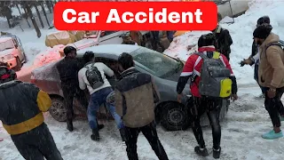 Slipping cars accident in snow | Solang Valley | Manali | Temp  Minus 6