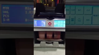 Cash Counting Machine Mushii NC5500 MYR Mixed Value Money Counter. Total Amount Value Summary Report