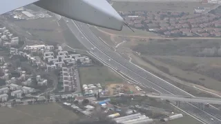 Arrival at Istanbul Sabiha Gokcen International Airport with Pegasus Airbus A320 200 airplane
