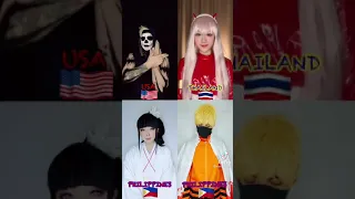 NARUTO UZUMAKI | USA vs THAILAND vs PHILIPPINES | Masked Hokage #tiktok #tiktokvideo #naruto