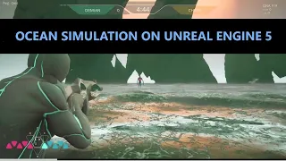 Water simulation in Unreal Engine 5  - Ocean line on CRETE using FluidNinja