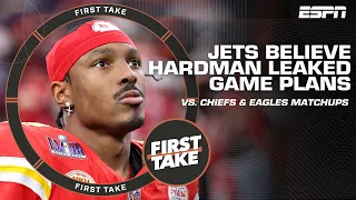 New York Jets believe Mecole Hardman leaked game plans vs. Chiefs & Eagles | First Take