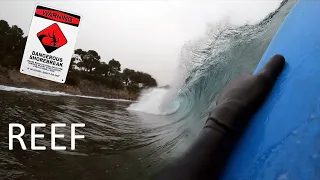 Bodyboarding on an EPIC REEF BIG SLAB  ( mediterranean )