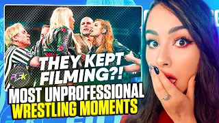 Girl Watches Pro Wrestling - Top 10 Most Unprofessional Wrestling Moments