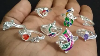 Simple Silver Ring Designs for girls with price 2022 | stone silver ring design for girl | चांदी की