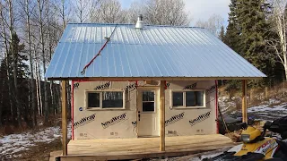 SOLO Off Grid Cabin Build in Northern Canada | Cabin Update