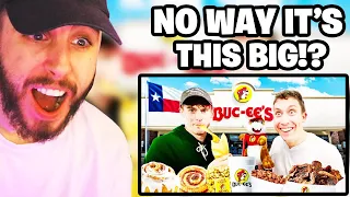 Brits go to the Biggest Gas Station in America Reaction!!
