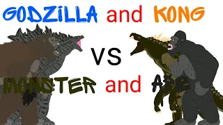 Godzilla & Kong vs Monster & ape dc2