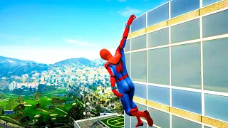 GTA 5 Spiderman Epic Bike Jumps #2   Spider Man Stunt & Fails, Gameplay