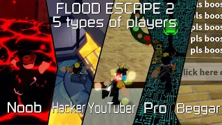 5 types of players in Flood Escape 2