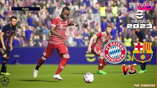Efootball 2023 Barcelona vs Bayern munchen full match 4k Gameplay