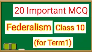 Federalism Class 10 MCQ | Civics | Term 1| (2021-2022).