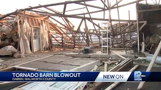 Walworth County farm destroyed after EF1 tornado