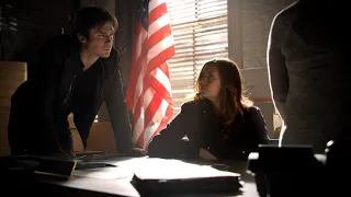 TVD 6x14 - Damon and the sheriff tell Elena their suspicions about her parents' accident | Delena HD