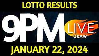 Lotto Result Today 9:00 pm draw January 22, 2024 Monday PCSO LIVE